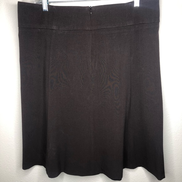 Brown A-line Knee Length Skirt Size 14 - Picture 3 of 7